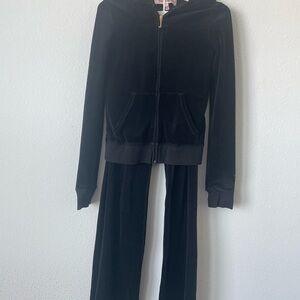 Y2K Black juicy couture Velour Tracksuit